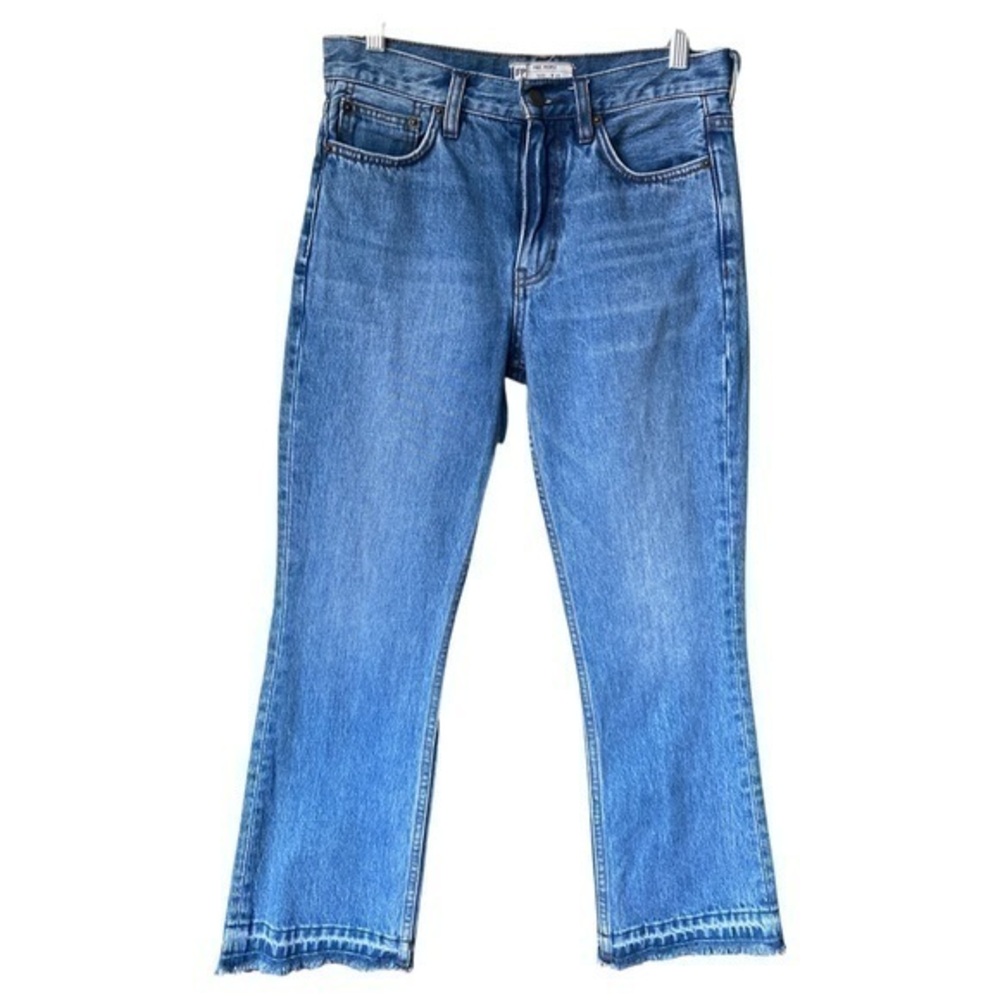 FREE PEOPLE High Waist Ankle Cut Blue Jeans